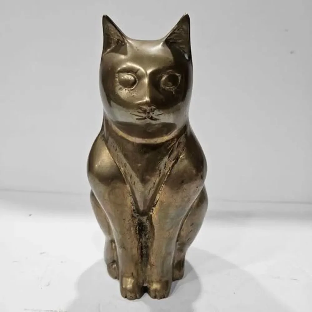 Vintage Brass Cat Figurine